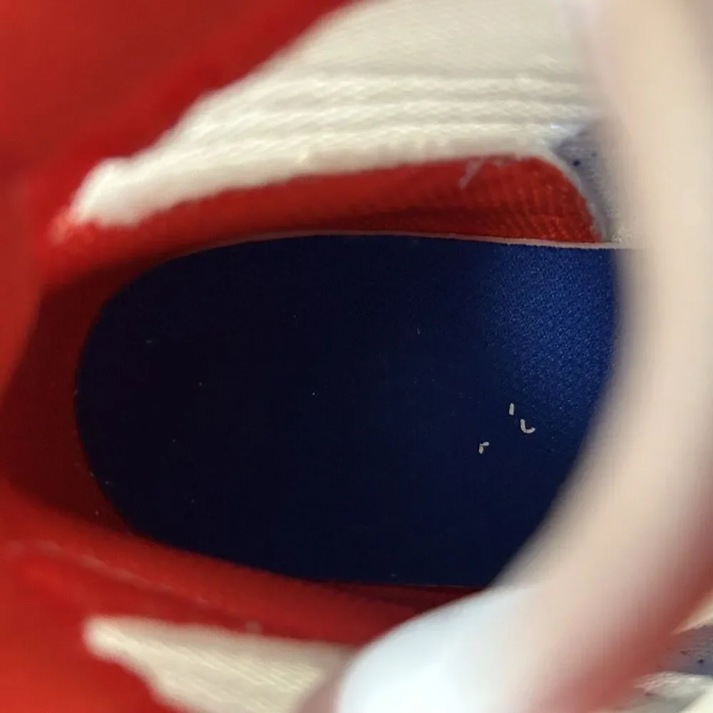 Adidas G25909 HVC 2 Boys Youth Size 5 White Royal Blue Red Wrestling Shoes Used